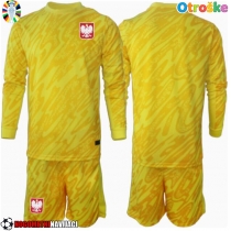 Otroške Nogometnih dresov Poljska Vratar Domači EP 2024 Dolgi rokavi (+ hlače)